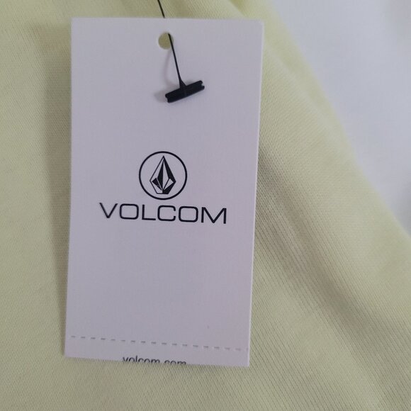 NWT VOLCOM T-Shirt Wmns Sz Small 4/6 Cotton Yellow Red Lips Pink Glitter Bubble - Picture 9 of 9